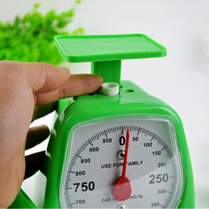 Analoge Keukenweegschaal Mechanische Dial Plastic Schaal Met Afneembare Kom Voedsel Balans Meten Gewicht Keuken Gereedschap 1-5Kg