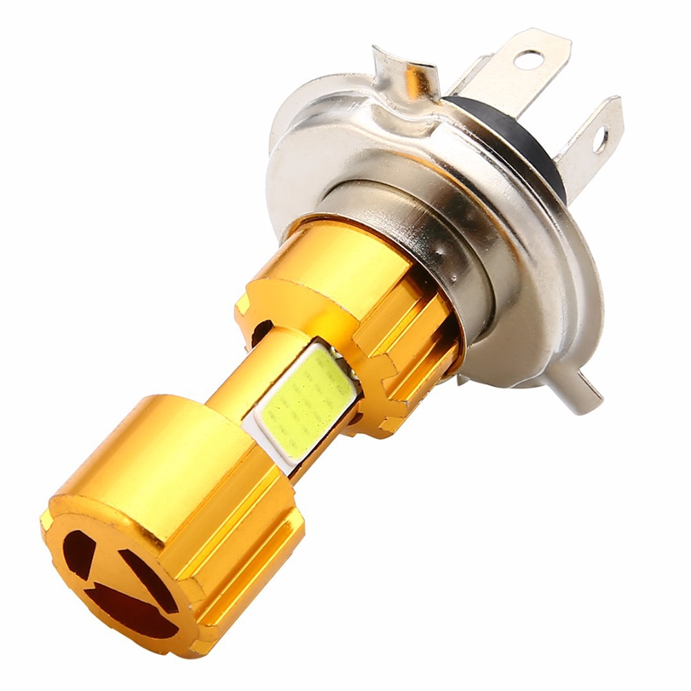 Motorfiets LED Koplamp H4 18W LED 3 COB Koplamp Lamp 1500LM 6500K Hi/Lo Beam Light Wit voor ATV Moto Motor Accessoires