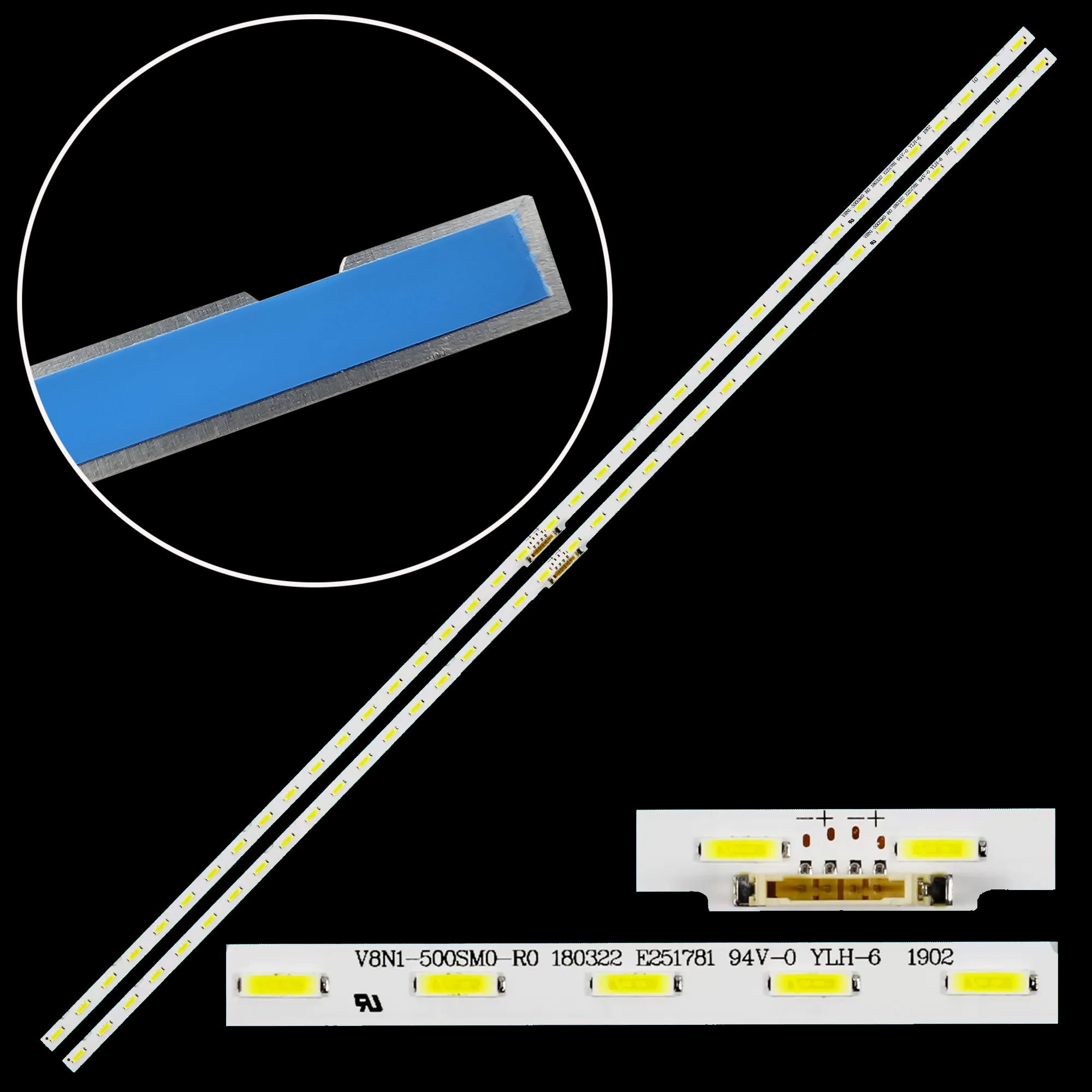 1/5/10/15 kits tira de LED para iluminación trasera para UE50NU7090 UE50RU7405 UE50RU7172U UE50RU7402U UE50RU7400U UE50RU7400S UE50RU7179U