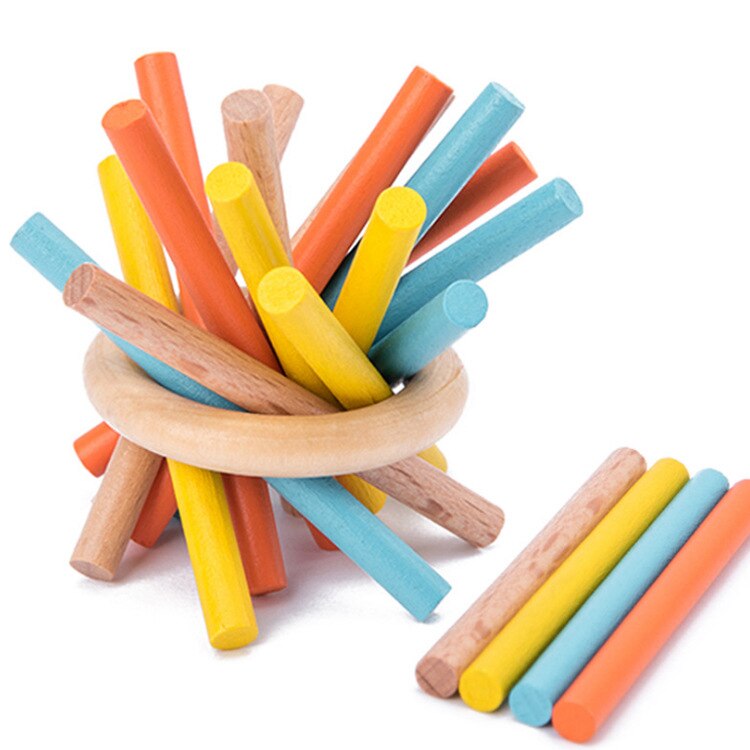Børn træpuslespil domino tangram legetøj tidlig læring uddannelse intelligens børn interaktivt spillegetøj med detailboks