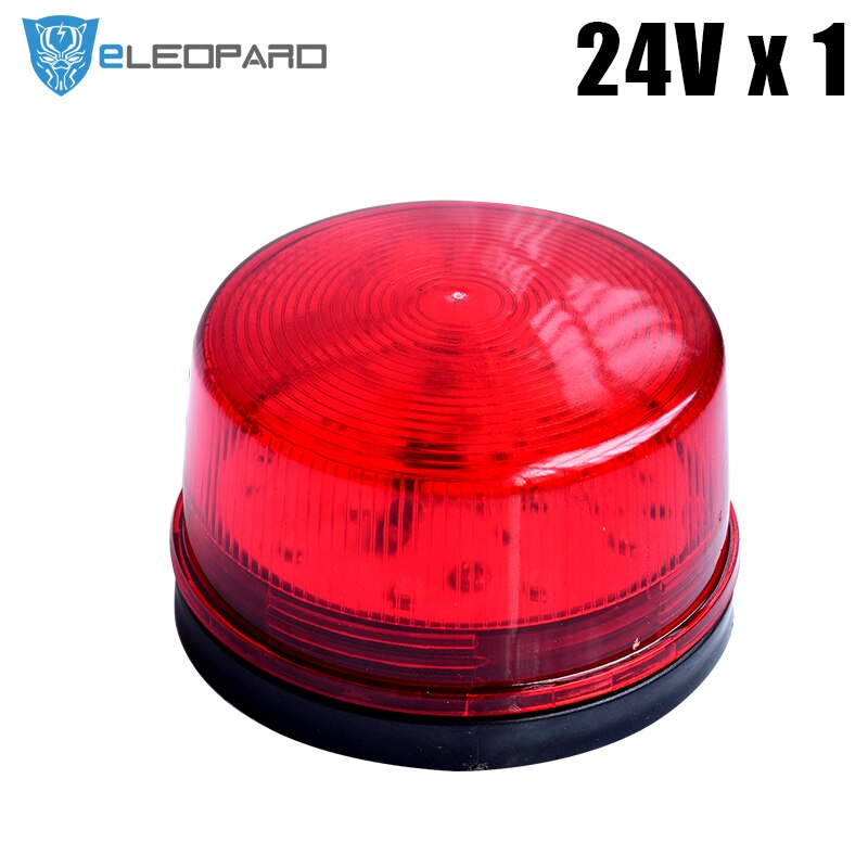 Eleopard rød led flash 12v 24v 220 sikkerhed lys alarm strobe advarsel alarm lampe singal for alarmsystem: Grå