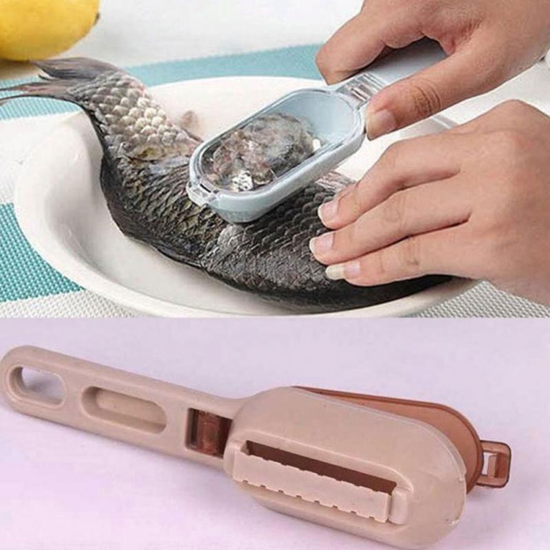Fish Skin Brush Scraping Fishing Scale Brush Graters Fast Remove Fish Knife Cleaning Peeler Scaler Scraper