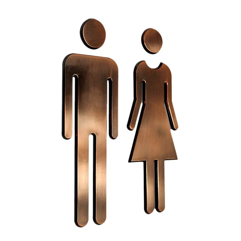 Een Paar Mannen Vrouwen Wc Deur Teken Hotel Winkelcentrum Wc Deur Teken Deur Accessoires: Orange