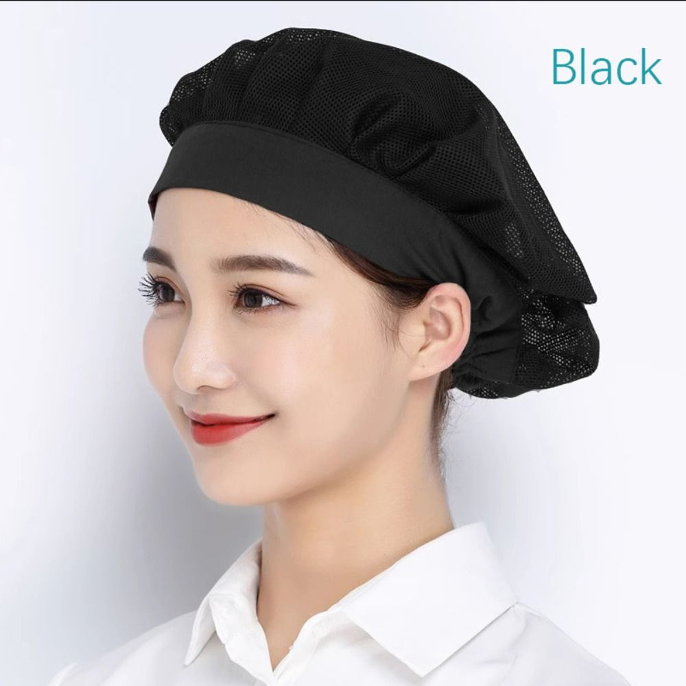 Hair Nets Chef Cap Chic Work Headband Food Service Cook Hat Bundled Hair Cooking Hygienic Cap Hotel: Dark Grey