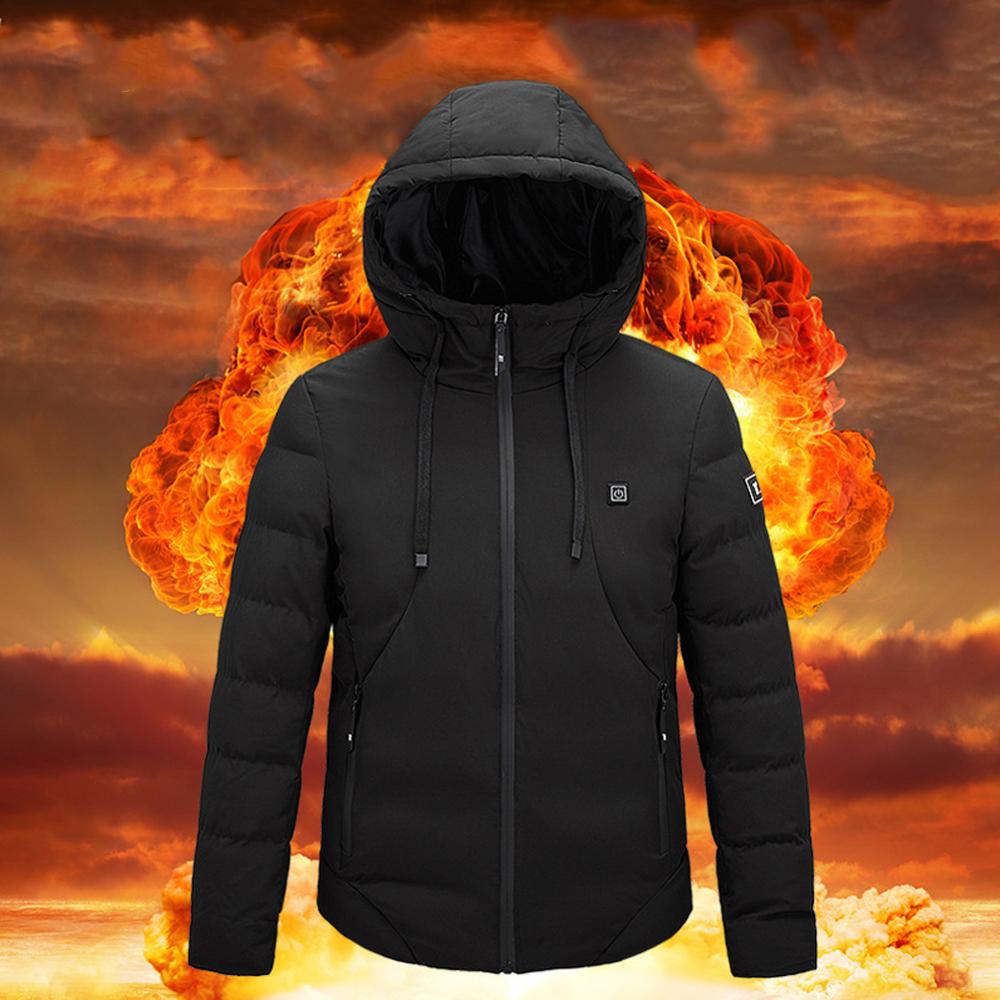 Heating Clothing Jacket Heating Cotton Clothing USB Three-Speed 4 Zones Electric Heating Slim Coat -40℃ Winter Outdoor