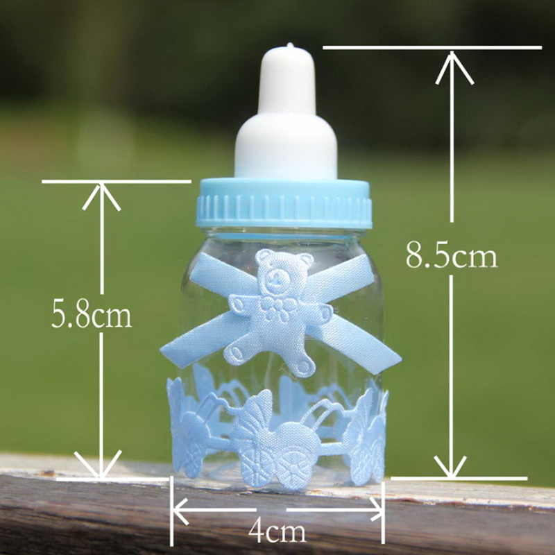 3/6/12/24pcs European baby birthday candy box bottle transparent box sugar storage box party decoration