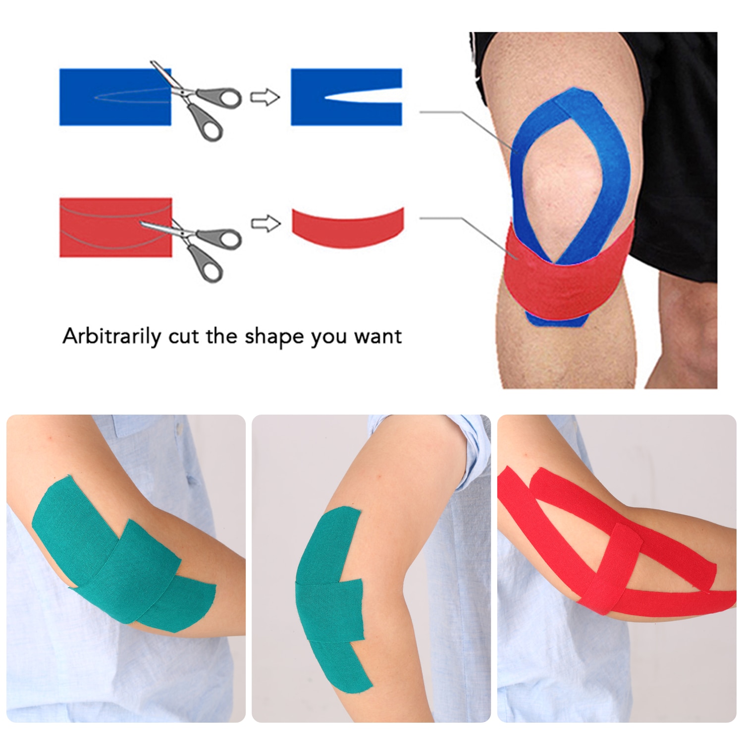6 Colors Athletic Muscle Bandage Self Adhesive Elastic Bandage Wrap Tape Breathable Shoulder Ankle Wrist Foot Elbow Protector