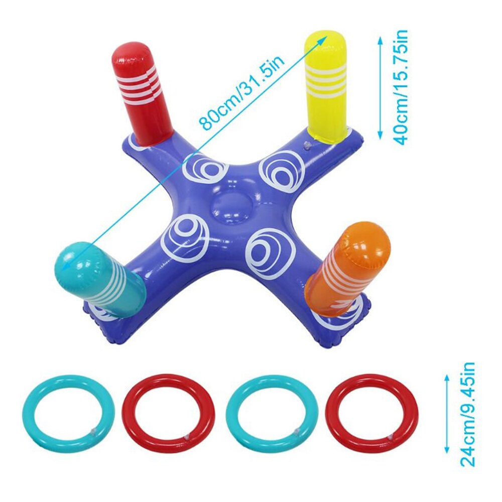 Opblaasbare Ring Gooien Beentje Zwemmen Ring Toss Pool Game Toy Kids Volwassenen Outdoor Zwembad Beach Fun Zomer Water Speelgoed