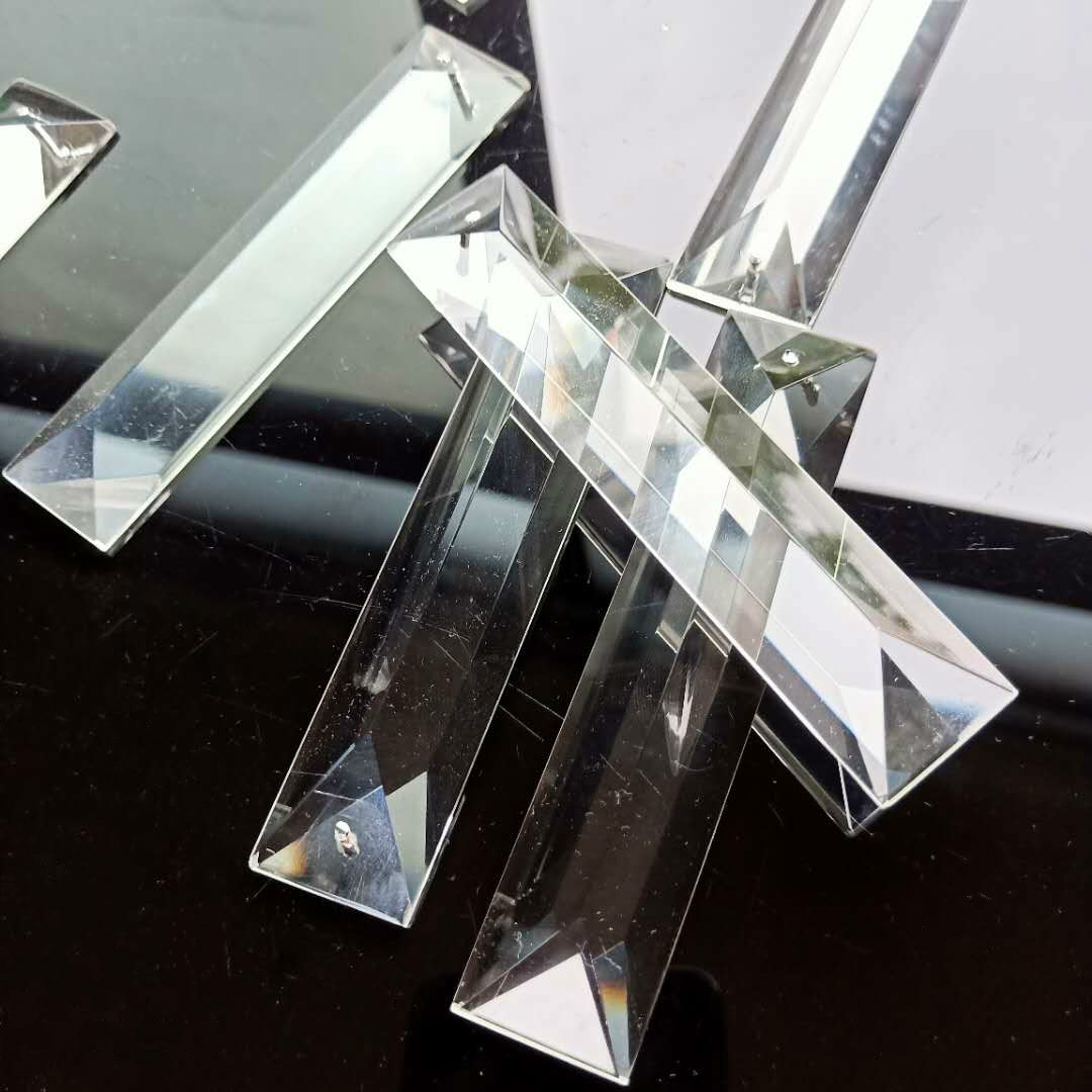 100MM Clear Crystal Bar Suncatcher Pendants Chandelier Crystals Prisms Hanging Ornament Home Decoration Lighting Accessories