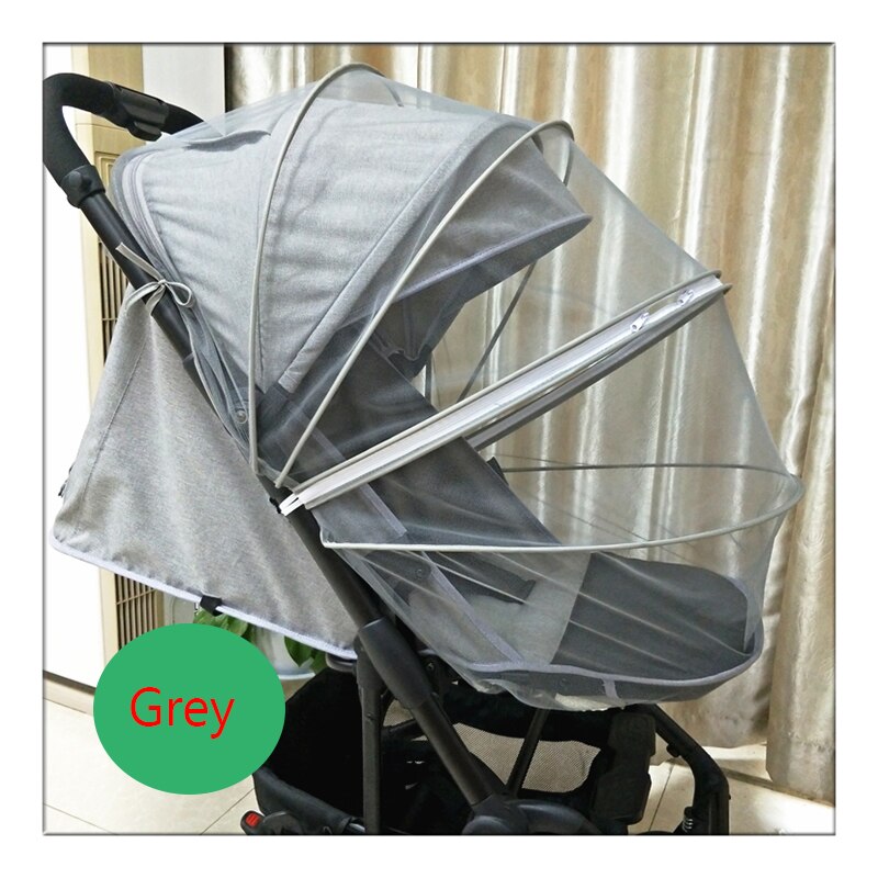 Mosquiteiro universal 95%, para carrinhos de bebê, berço, cybex, quinny, joia, yoyacare, yoyaplus, goodbaby, xiaomi: Grey Mosquito net