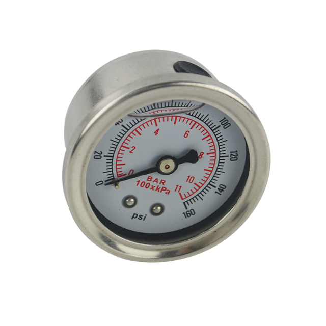 Brændstoftryksmåler væske 0-100 psi  / 0-160 psi olietryksmåler brændstofmåler sort/hvid front ht -og33