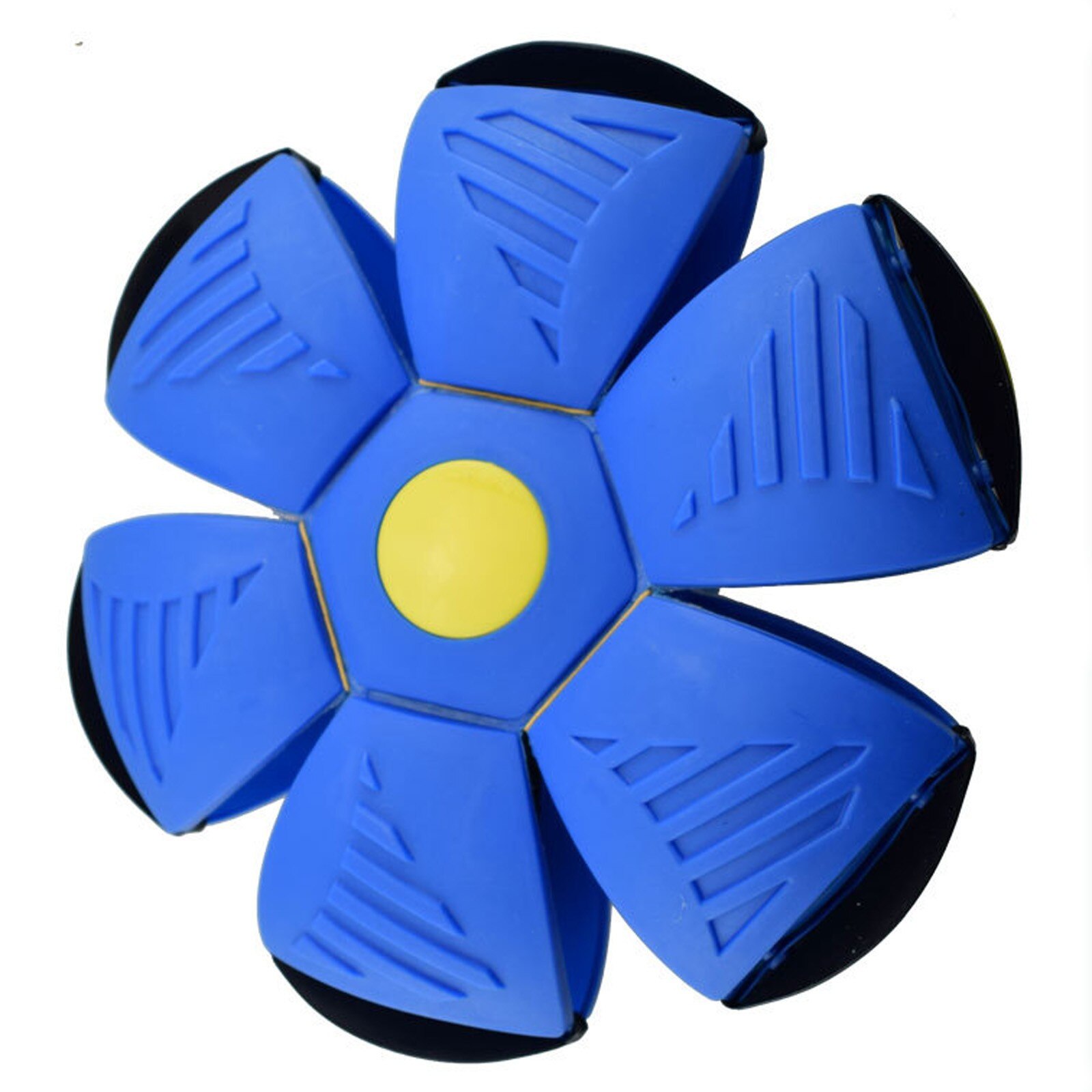 Deformation Flying Flat Ball Flying Saucer Shape Glowing Toy Outdoor Bouncing Ball With Led Light Toy Bouncing Ball Outdoor R6: Blue 
