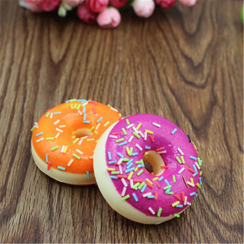 Squishy Doughnut Slow Rising Charms Toy Stress Relief Toys Squishy Food