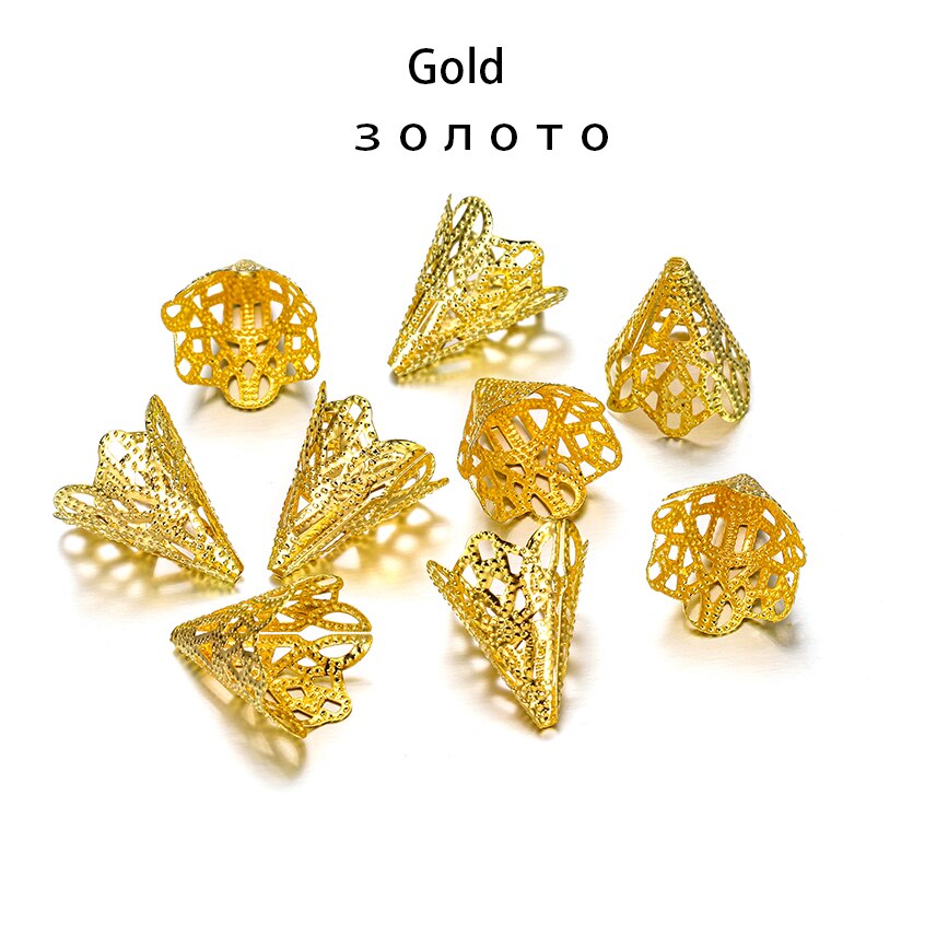 30 pçs 20x17mm liga contas boné antigo encantos forma de flor pingente para fazer jóias encontrando diy brinco colar suprimentos: Gold