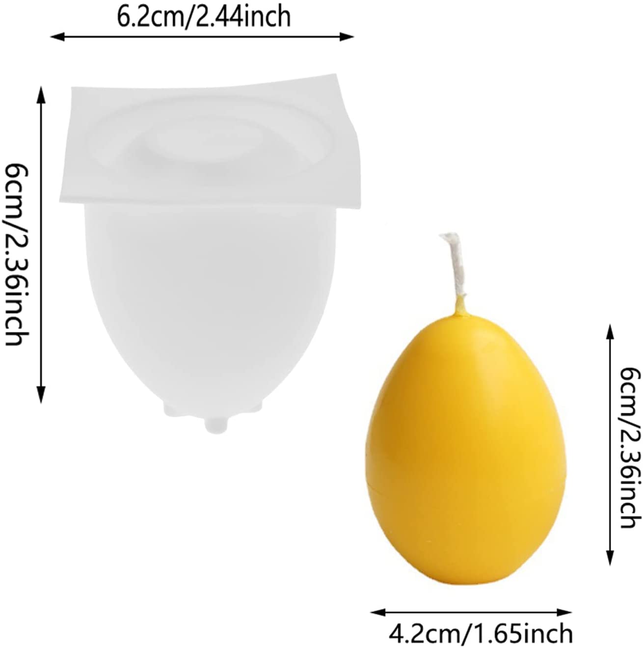 Candle Molds 3D Shape Handmade DIY Chocolate Cake Silicone Dinner Decorative Mould for Candle Making Set: Light Green