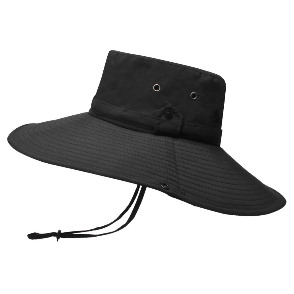 Men Large Wide Brim Hats Waterproof Hat Camping Plus Size Bucket Hat Breathable Sun Protection Cap Summer Outdoors Fisherman Hat