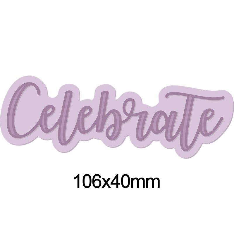 Mots mélangés découpe de métal pochoir pour bricolage Scrapbooking décoratif gaufrage artisanat découpe modèle Sentiment: Celebrate