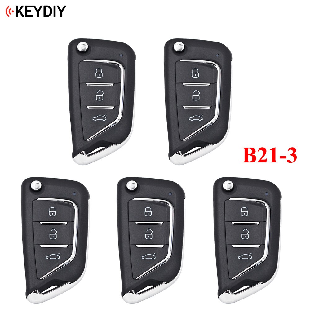 5 Pcs, 3 Knoppen Universele Keydiy B21-3 Afstandsbediening Sleutel B-Serie Voor KD-X2 KD900 Minikd, URG200 Sleutel Machine