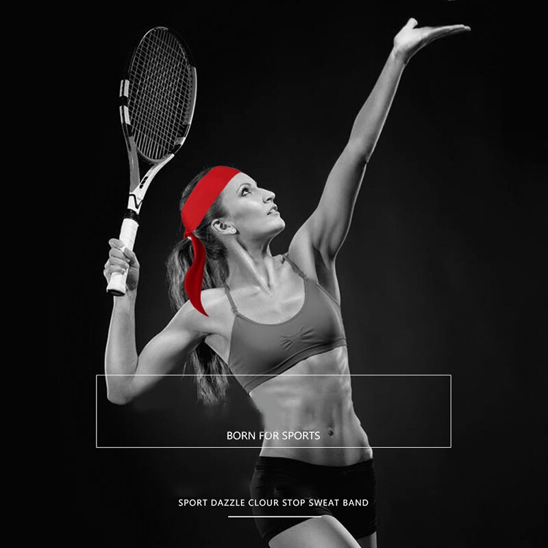 Sports hovedbånd udendørs pandebånd svedbånd pandebånd svedabsorberende pandebånd hårbånd til basketball tennis yoga cykling