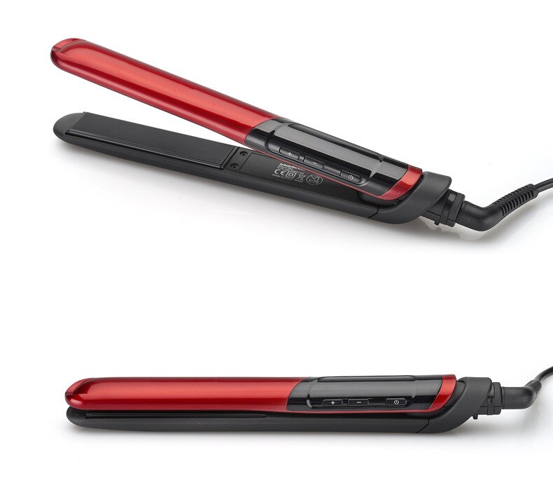 LCD Display 2-in-1 ceramic coating Hair straightener comb hair Curler beauty care Iron healthy beauty curling irons flat iron