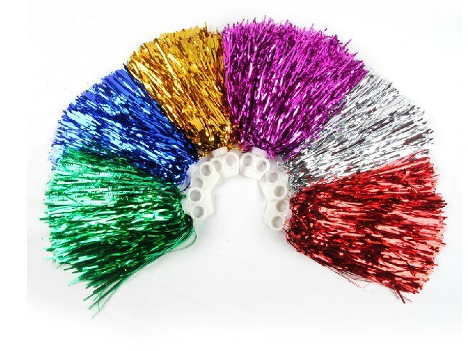 . Pompón de animadora, pompón metálico de animadora, productos de animadoras, 20G,7 colores, traje de salón