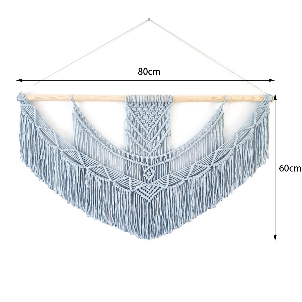 Feuille macramé tenture murale Boho chambre décor à la maison tissé esthétique t