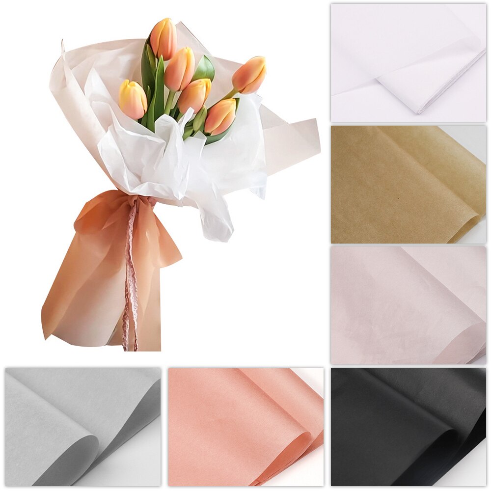 40 Stks/set Zachte Tissue Papieren Bloem Verpakking Papier Bloemen Bloem Wikkelen Papers Bloem Boeket Wrapper 50*70Cm