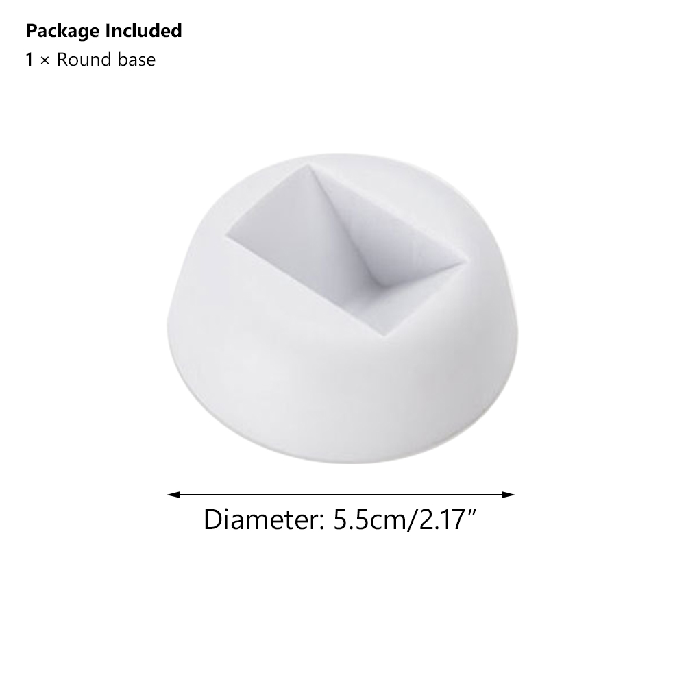 1PC 3D Albums Floating Frame Holder Gemstone Coin Jewelry Clear Display Case Stand ABS Box Suspension Frames Presentation Case: Round white