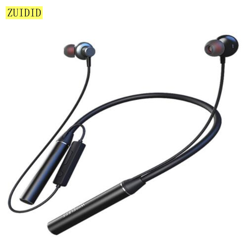 Gym530 bluetooth 5.0 pescoço-montado redução de ruído esportes fones de ouvido estéreo fones de ouvido magnético handsfree fone de ouvido cartão tf