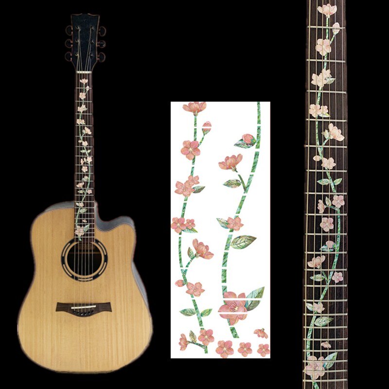 Autocollant incrusté de manche de guitare, décalcomanies de manche, tête de guitare, basse, Ukulele, fin, accessoires,: 12