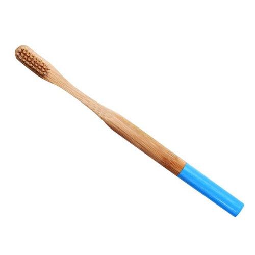 Milieuvriendelijke Natuurlijke Bamboe Houtskool Tandenborstel Zachte Haren Lage Carbon Houten Handvat Tandenborstel Oral Care: blue