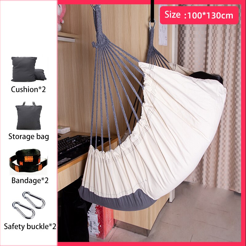 Home hanging chair swing/school dormitory student dormitory chair hammock /indoor college student lazy cradle swing: creamy-white