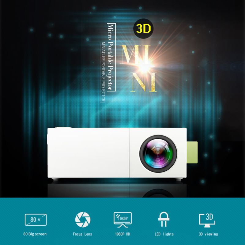 YG310 Tragbare Projektor Heimkino LED Licht Projektor Neue 1080P hoch Definition