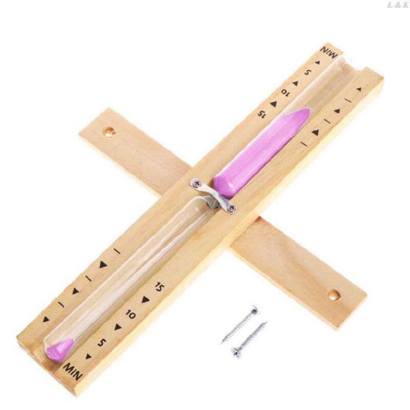 Sablier de Sauna en bois mural rotatif, 15 minutes, horloge en verre de sable, minuterie de sable blanc pour la maison, utilisation en magasin, 6 couleurs en option: Rose