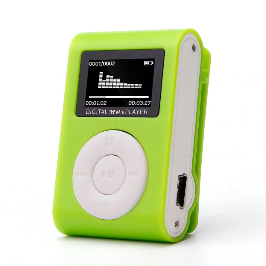 Top Mini mp3 USB Clip MP3 Speler Lcd-scherm Ondersteuning 32 GB Micro SD TF CardSlick stijlvolle Sport Compact