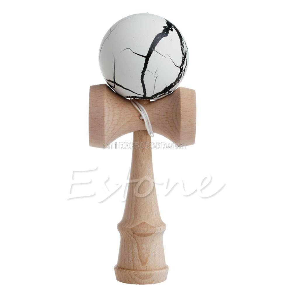 Veiligheid Speelgoed Bamboe Kendama Beste Houten Speelgoed Kinderen Speelgoed: WHITE