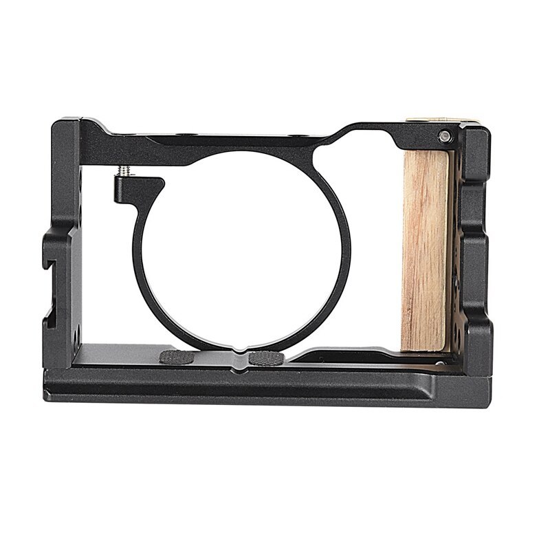 Gabbia fotocamera con Manico in Legno Professionale video Ingranaggio DSLR rig Stabilizzatore Fotocamera per Sony Cyber-sparo dsc-DSC-RX100 VI VII RX100M7