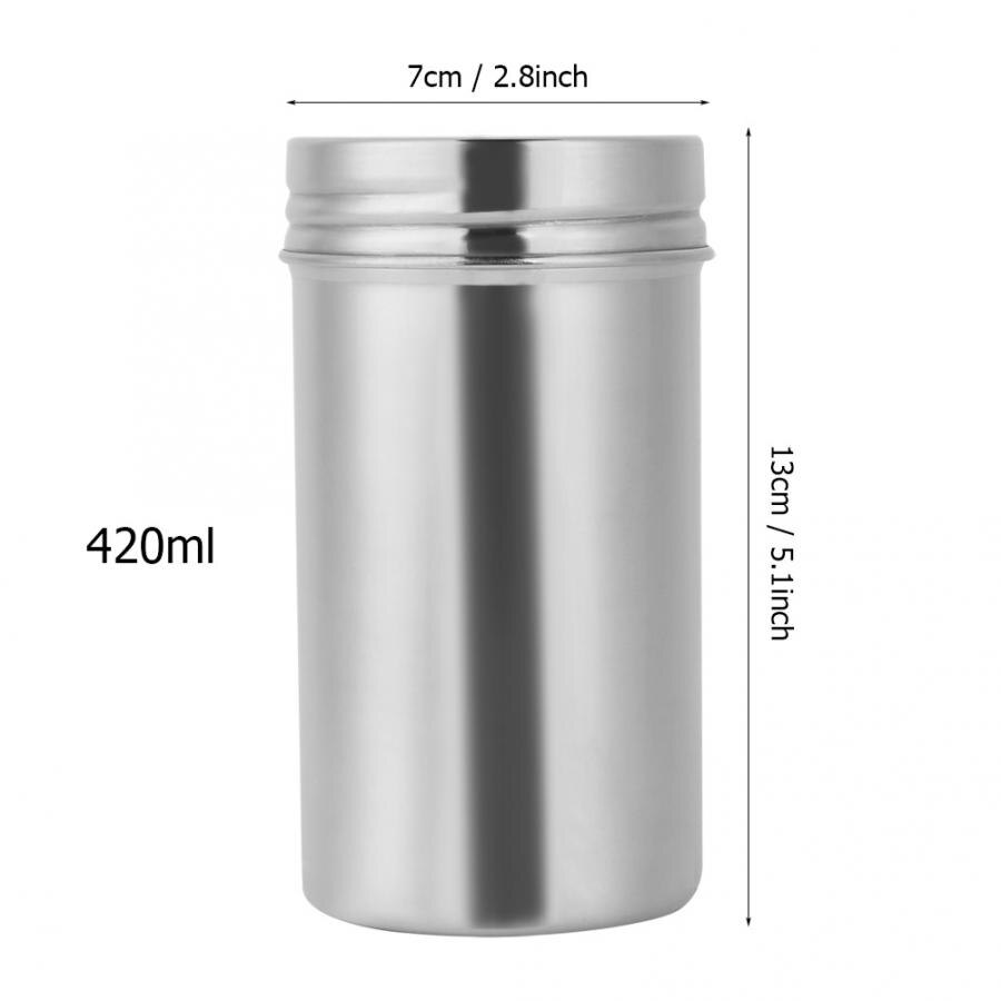 304 Stainless Steel Sealed Storage Jar Portable Tea Coffee Beans Container Glass Container Tea Box Green Tea Tins Canister: L