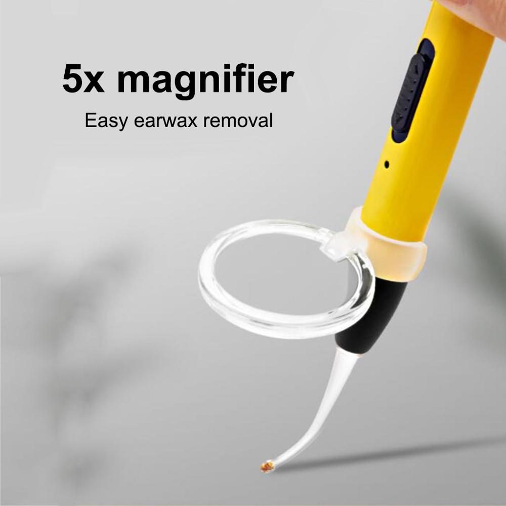 Soft Ear Cleaner Ear Wax Removal Earpick Tool +Magnifier Ear Care Products Ear Tweezers with LED Light