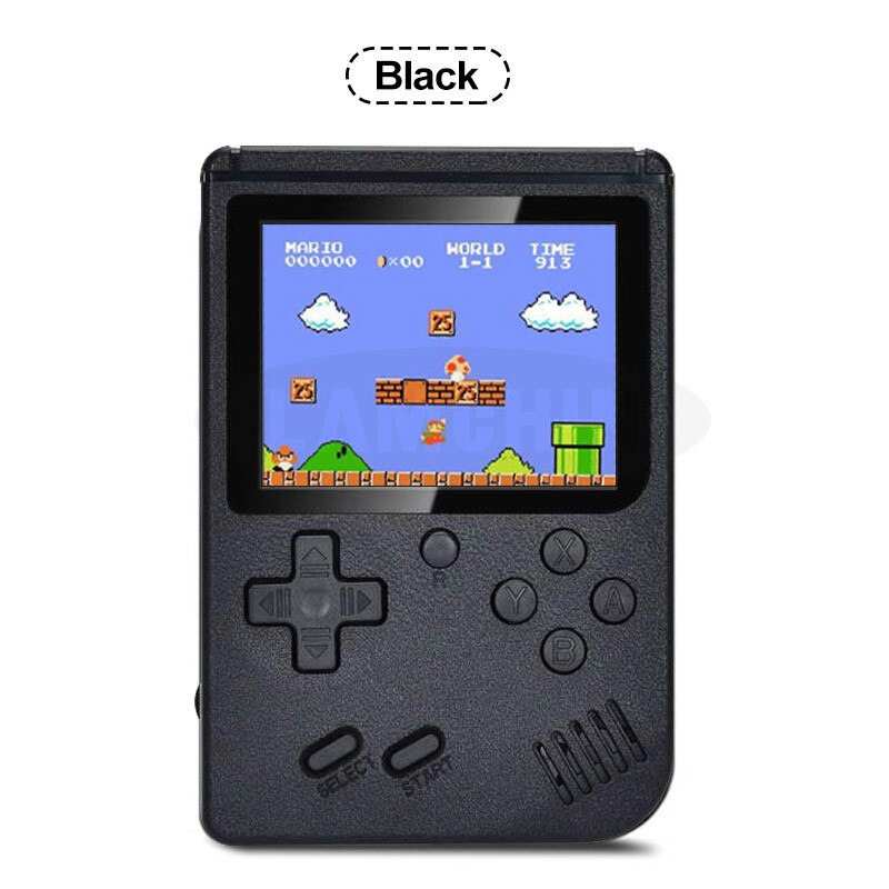 Console di gioco portatili da 3 pollici Console di videogiochi retrò 400 IN 1 lettore di giochi a 8 Bit giocatori di giochi portatili gamepad per regalo per bambini: single-player Black