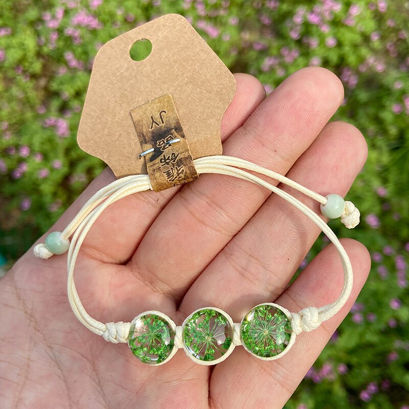 Dames armband met kristallen kralen, dames armband met bloemenpatroon, verstelbare maat, transparante kralenarmband, fijne sieraden: Stijl -6