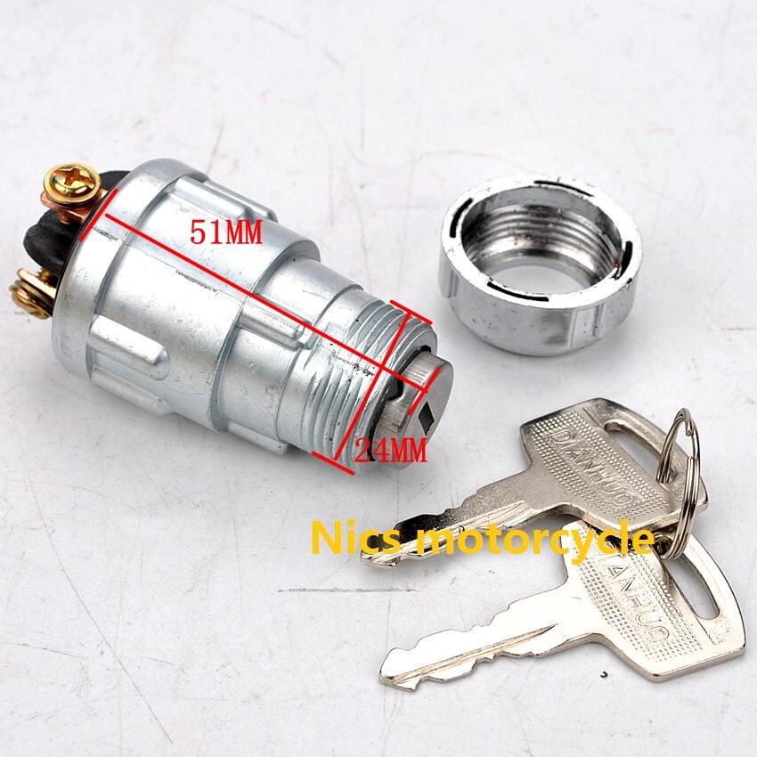 3-Pin Ignition Key Switch For Go Karts & 49cc-250cc ATVs – Fits Kinroad, TaoTao, Sunl, Roketa