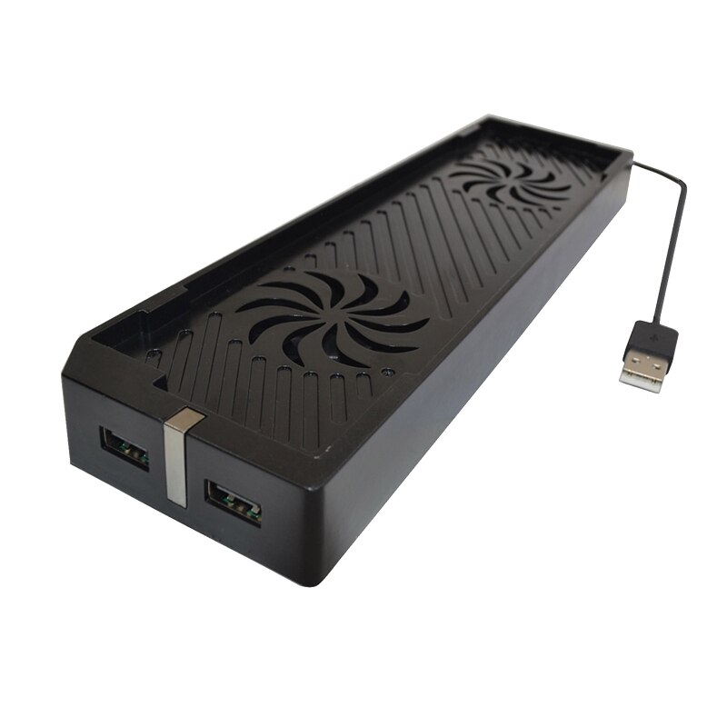 Portable Vertical Stand Cooling Fan for Xbox One S Non-slip Vertical Dock Holder for Xbox One S Game Console Game Black