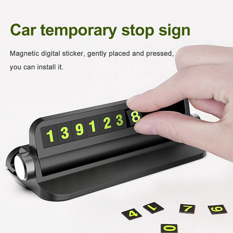 Verborgen Auto Telefoonnummer Kaart Plaat Stickers Voor Auto Styling Tijdelijke Parkeerkaart Plaat Telefoonnummer Card Auto Stickers