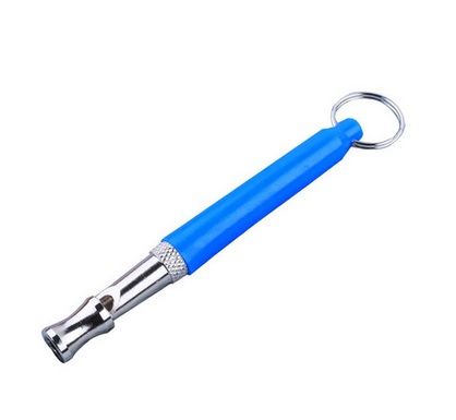 Huisdier hond kat training gehoorzaamheid kleurrijke fluit met koord ultrasoon supersonisch geluid toonhoogte stil training fluitjes: Blauw