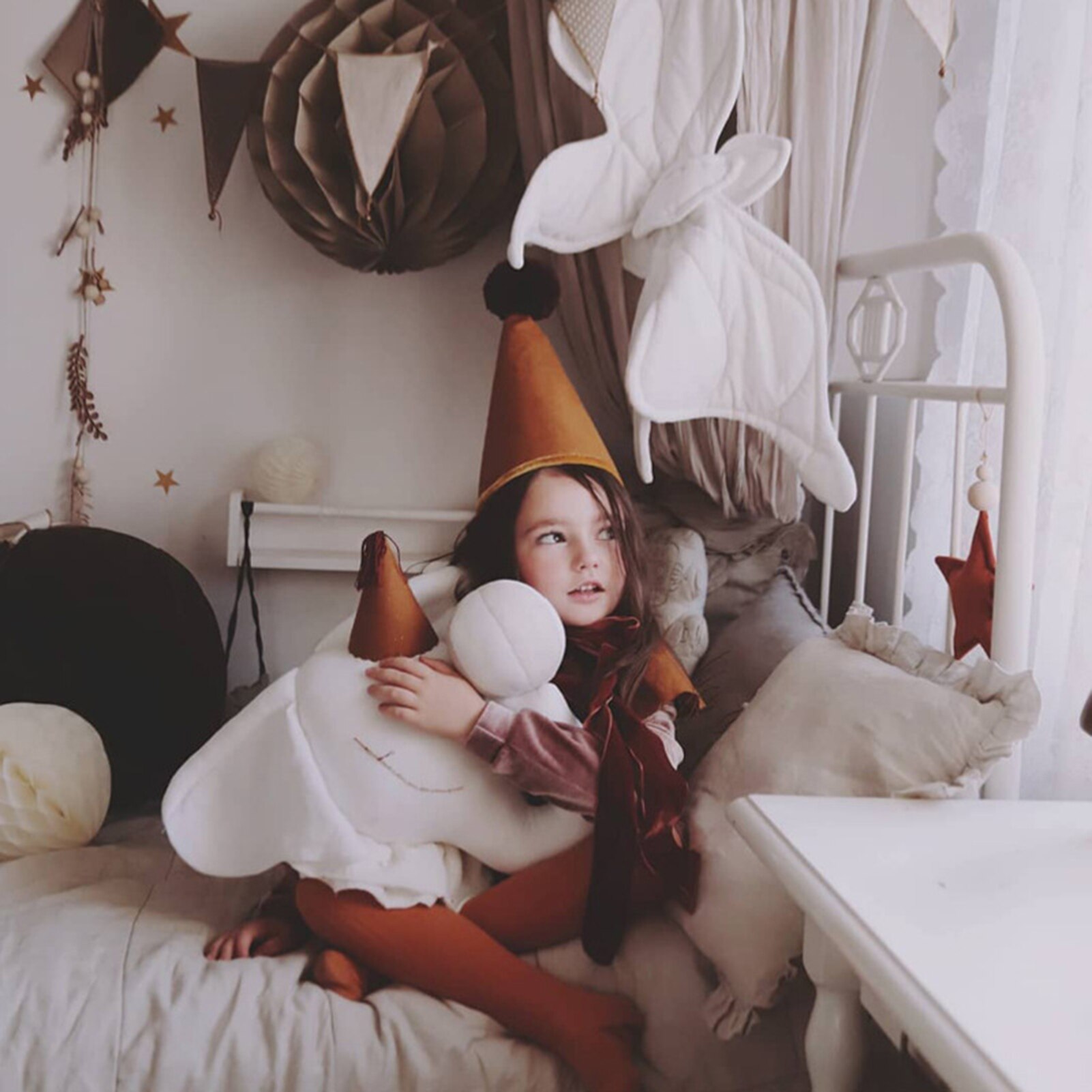 Dier Hoofd Olifant Muur Decor Opknoping Mount Knuffel Pluche Speelgoed Prinses Pop Meisje Kid Kinderkamer