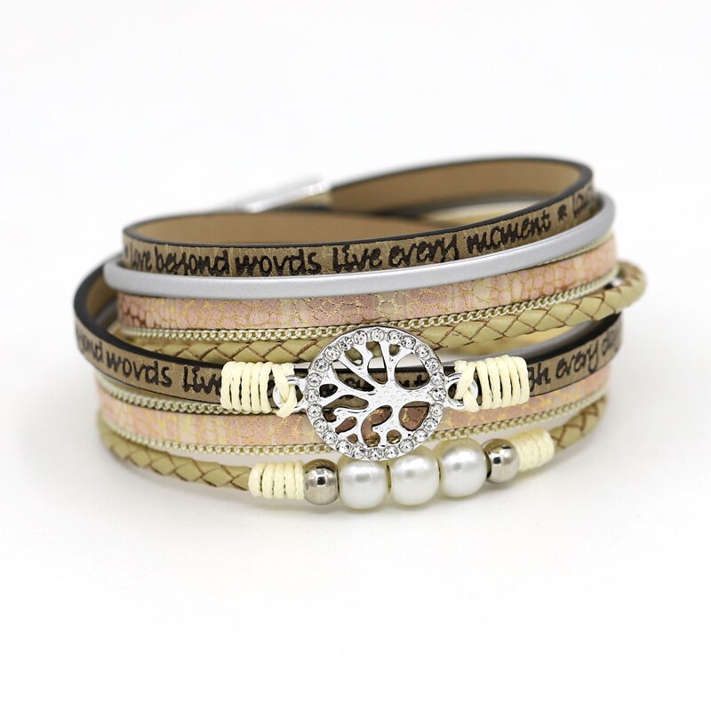 VONNOR frauen Armbänder Boho Schmuck Natürliche Perle mehrschichtig Leder 2 Kreis wickeln Armbinde