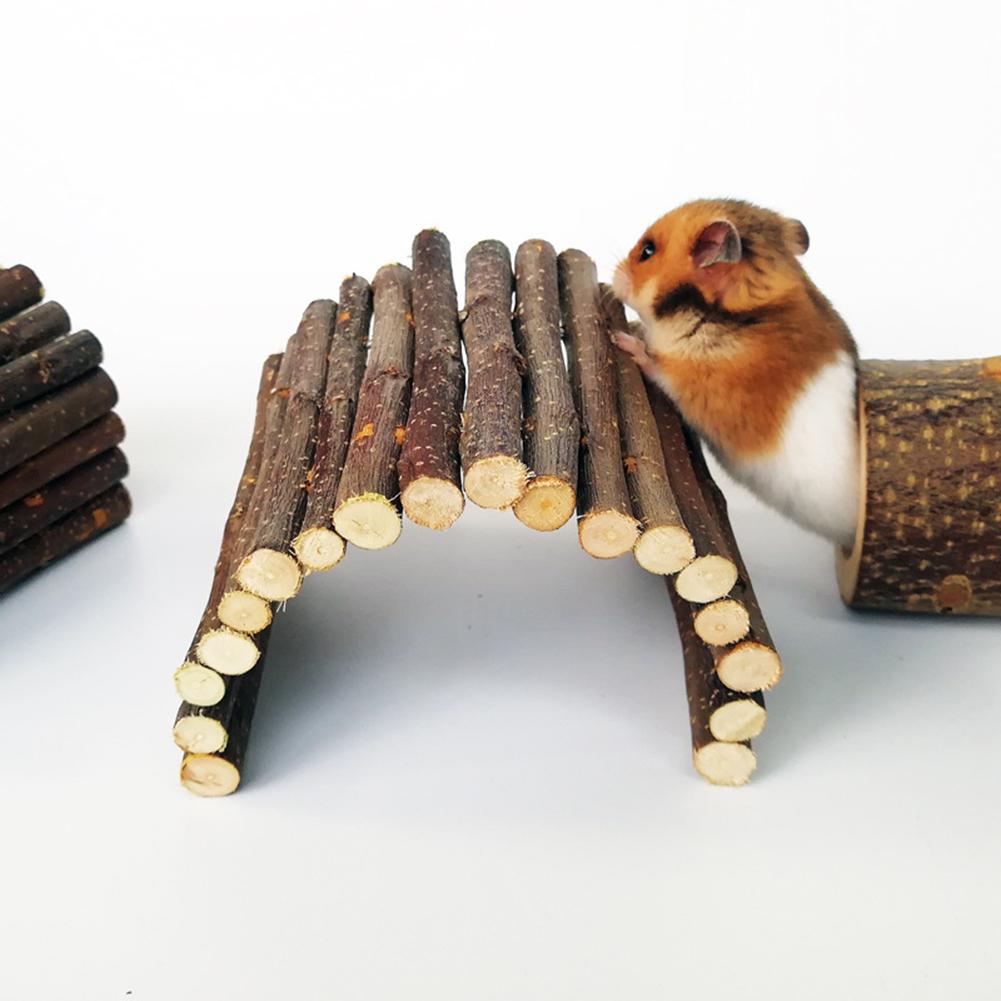 Tee itse omenapuu puinen kaarisilta hamsteri väistelee tunnelia hamsteri poskilelu lemmikkikaniinille marsu pienet eläimet tarvikkeita 20e