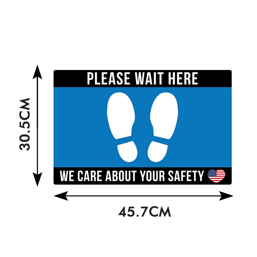 Social Distancing Ground Sticker Indoor Outdoor Floor Sticker Safety Floor Decal Sign for Crowd Control Guidance: Gray