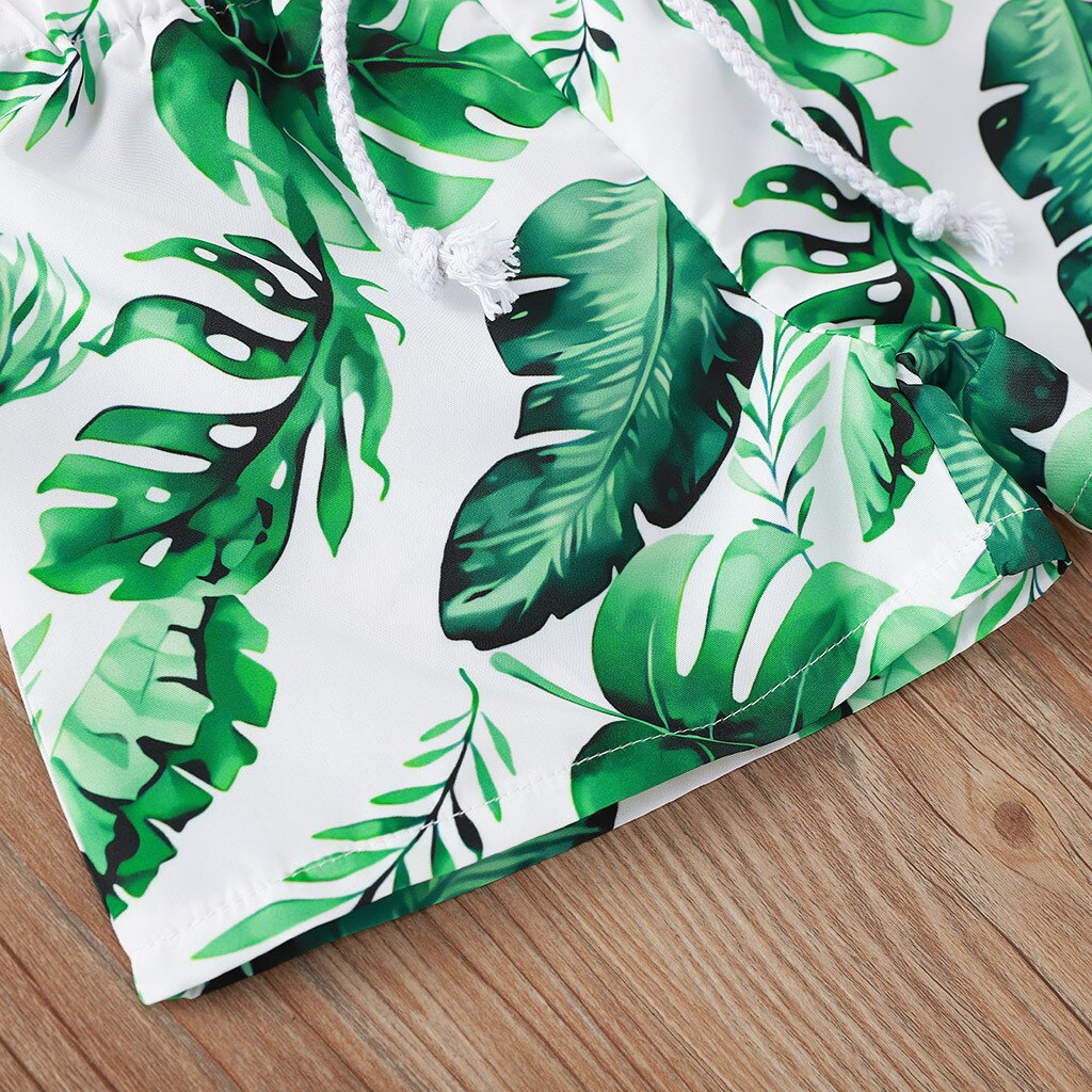 Pantalon de plage décontracté imprimé forêt tropicale pour enfants, short respirant, mignon, à la , pour fille et garçon